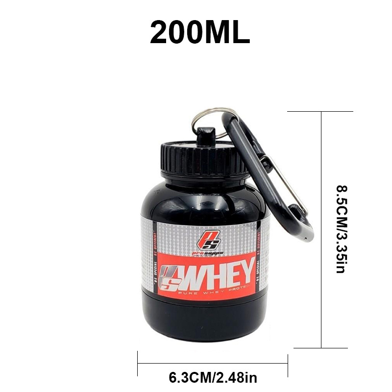 Whey Protein Isolate - 100/200ml Portable Protein Powder Supplement Container