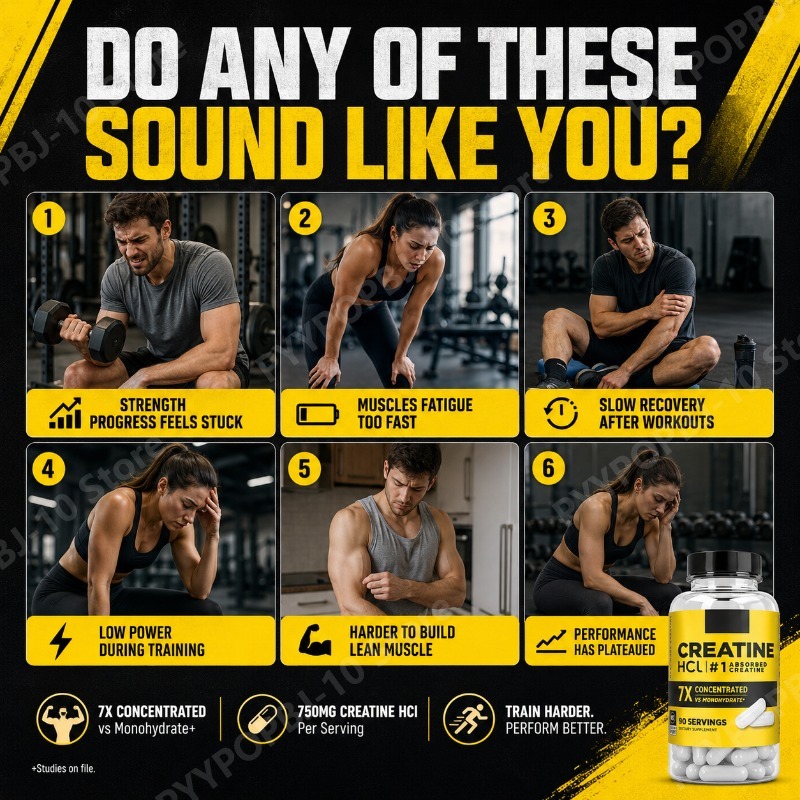 Creatine HCl 750mg 90 Capsules - Nutrition Fitness Supplements review and price