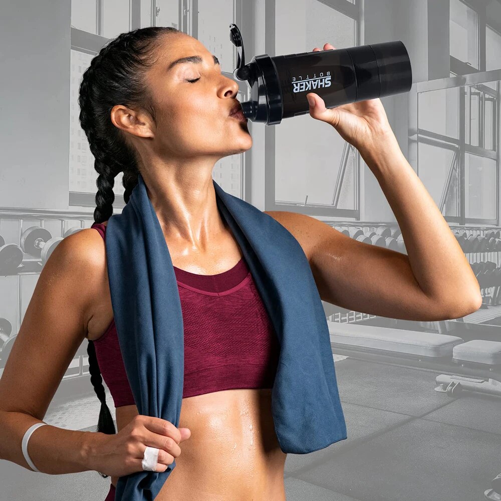 3 Layers Shaker Protein Bottle - Whey Protein Isolate review and price