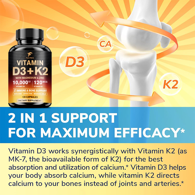 10000IU Vitamin D3 K2 Suppleme - Nutrition Zinc review and price